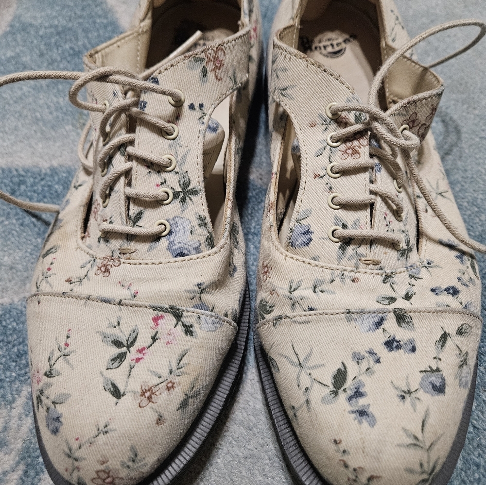 Floral Canvas Dr Martens